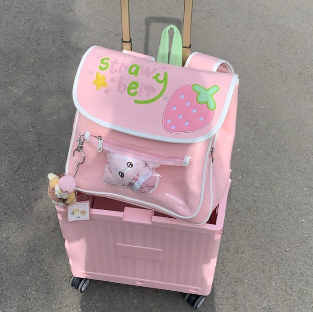YUMEKAWA ♡ Strawberry Pink Backpack #bag14