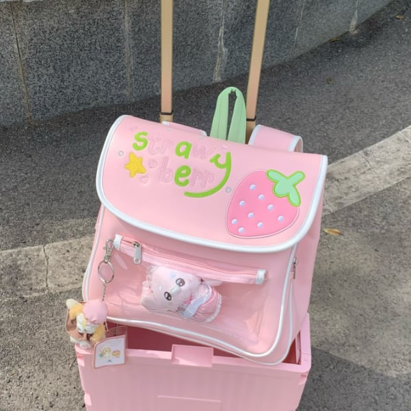 YUMEKAWA ♡ Strawberry Pink Backpack #bag14