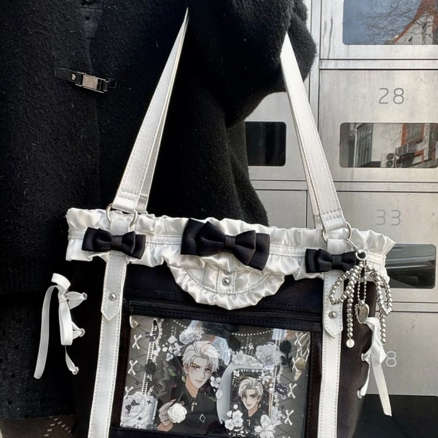 YUMEKAWA ♡ 3 colors ruffle ribbon shoulder bag #bag8