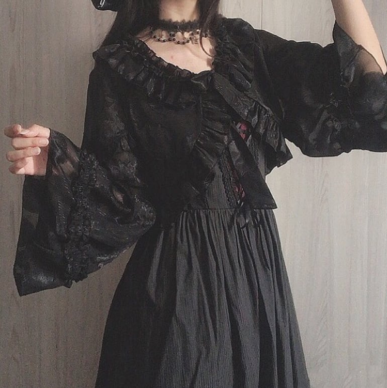YUMEKAWA ♡ ( 3 colors ) thin short ruffle cardigan #jya2