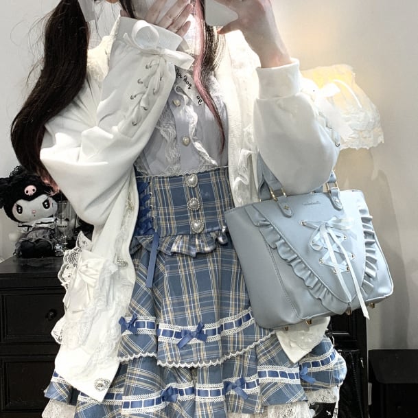 YUMEKAWA ♡ ( 3 colors ) V-neck cardigan with heart buttons #jya7