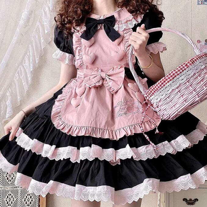 YUMEKAWA ♡ Pink maid outfit with 3D heart #kos47
