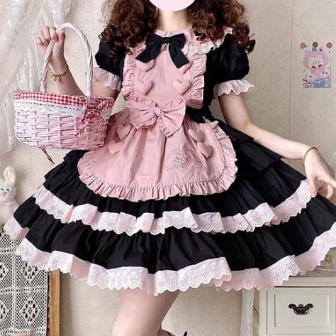 YUMEKAWA ♡ Pink maid outfit with 3D heart #kos47