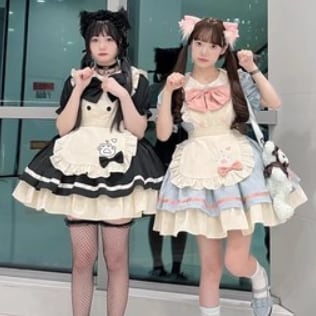 YUMEKAWA ♡ ( 3 colors ) Frilled maid costume with paw pads #kos56