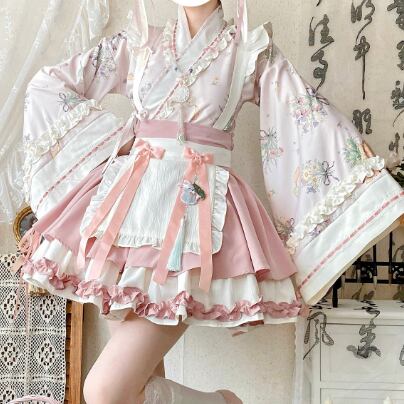 YUMEKAWA ♡ ( 2 colors ) Maid outfit with rabbit tassels #kos65