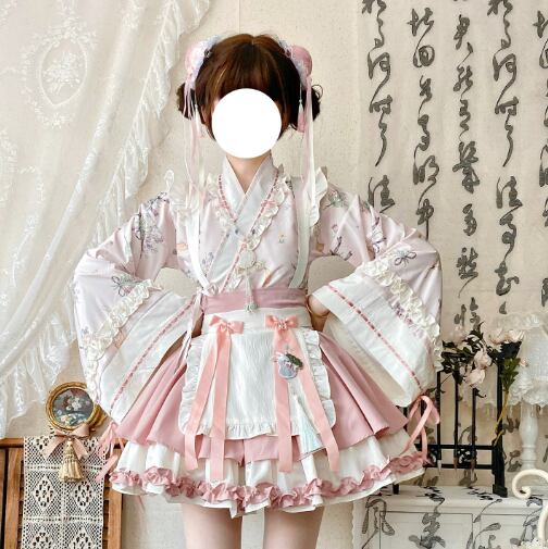 YUMEKAWA ♡ ( 2 colors ) Maid outfit with rabbit tassels #kos65