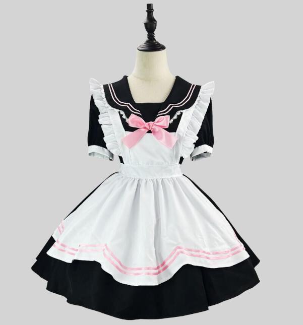 YUMEKAWA ♡ Pink Ribbon Sailor-Style Maid Suit #kos67