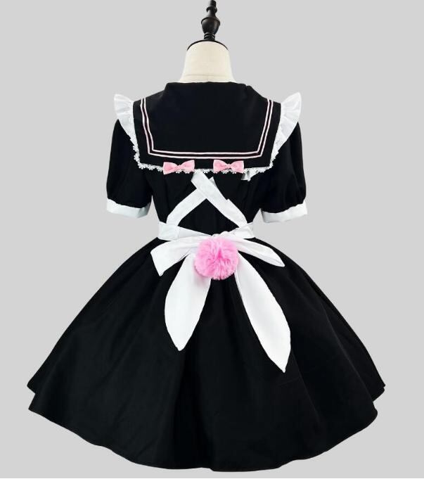 YUMEKAWA ♡ Pink Ribbon Sailor-Style Maid Suit #kos67
