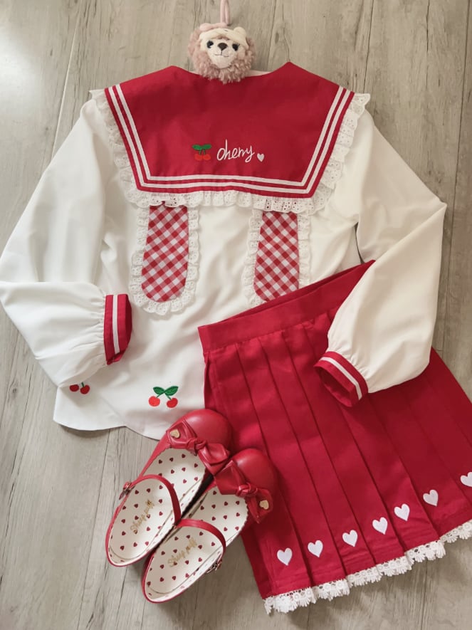 YUMEKAWA ♡ Cherry with rabbit ears ♡ Sailor suit #seifuku15