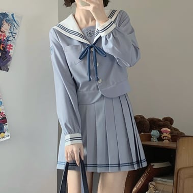YUMEKAWA ♡ Choice of sleeve length♪ Sailor suit with crest #seifuku55