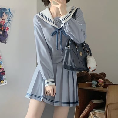 YUMEKAWA ♡ Choice of sleeve length♪ Sailor suit with crest #seifuku55