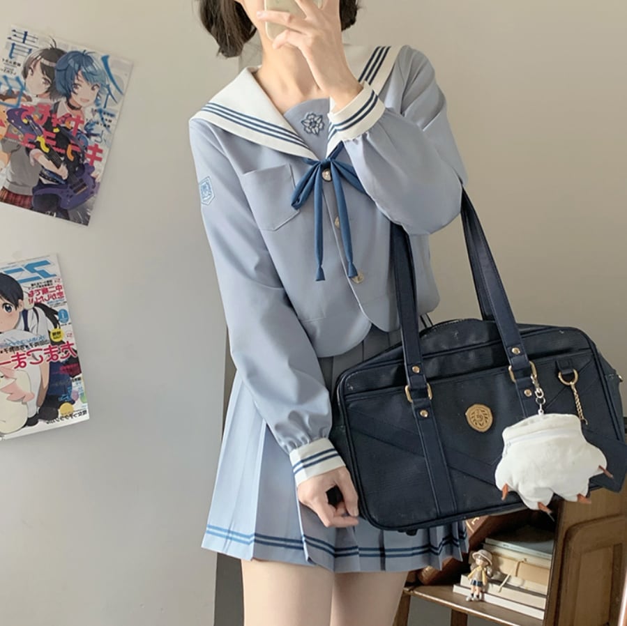 YUMEKAWA ♡ Choice of sleeve length♪ Sailor suit with crest #seifuku55