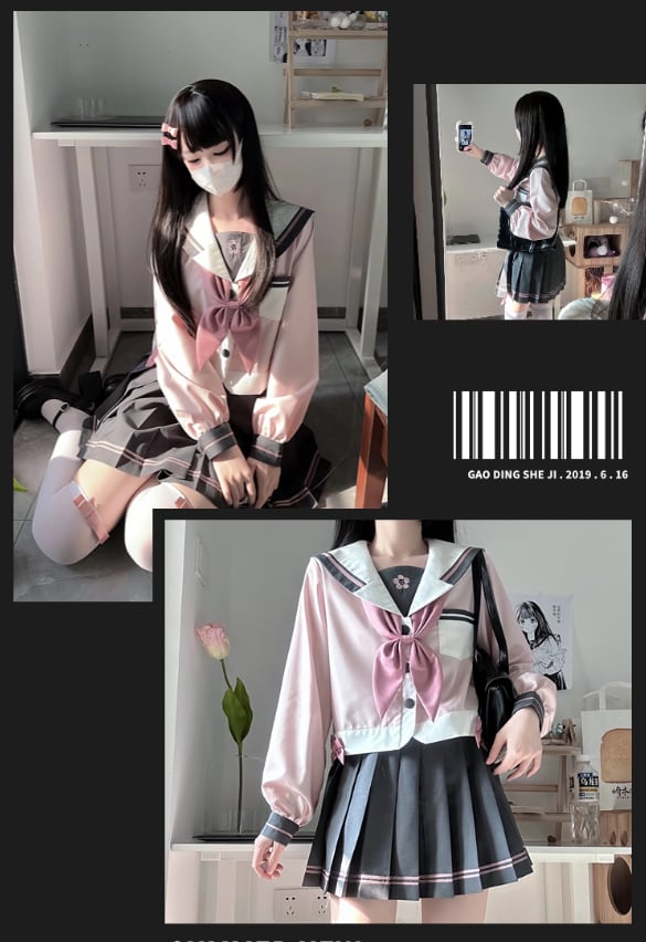 YUMEKAWA ♡ cherry color sailor suit #seifuku57