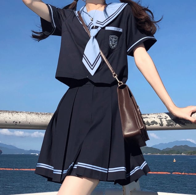 YUMEKAWA ♡ Choice of sleeve length♪ neat sailor suit #seifuku58