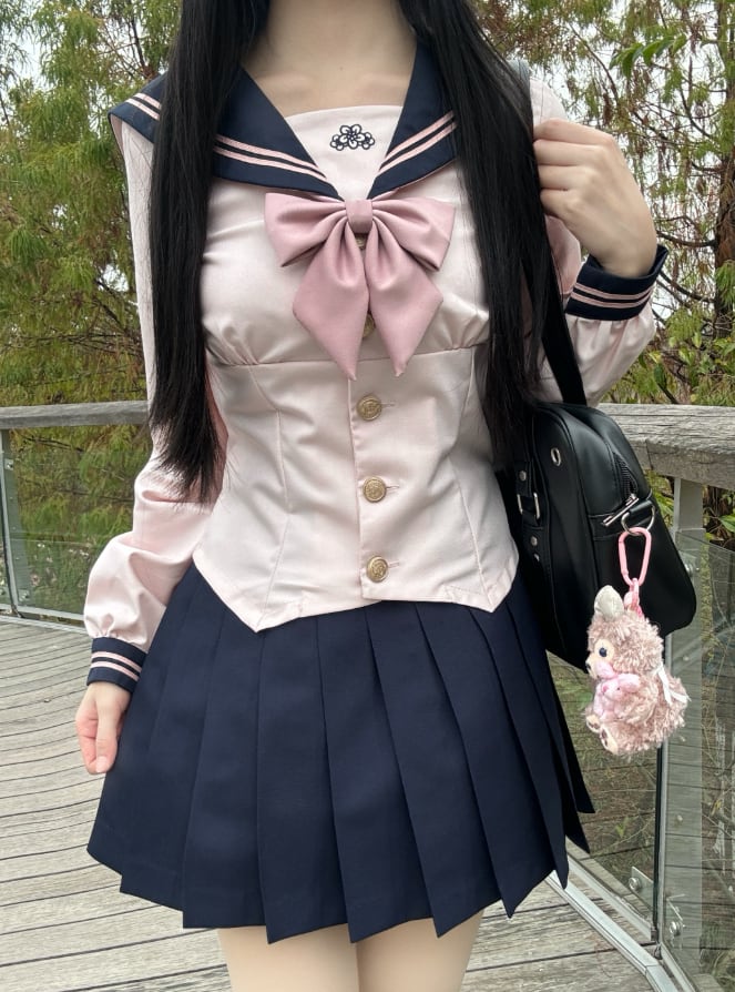 YUMEKAWA ♡ Choice of sleeve length♪ Choice of skirts ♪ Pink sailor suit #seifuku59