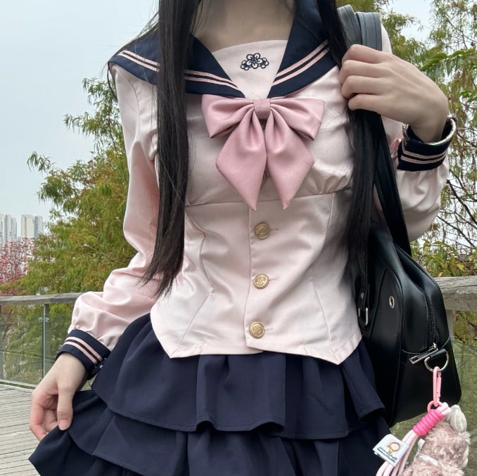 YUMEKAWA ♡ Choice of sleeve length♪ Choice of skirts ♪ Pink sailor suit #seifuku59