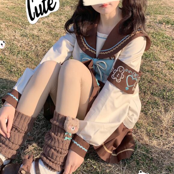 YUMEKAWA ♡ Choice of sleeve length♪ Sailor Suit with Bear #seifuku60