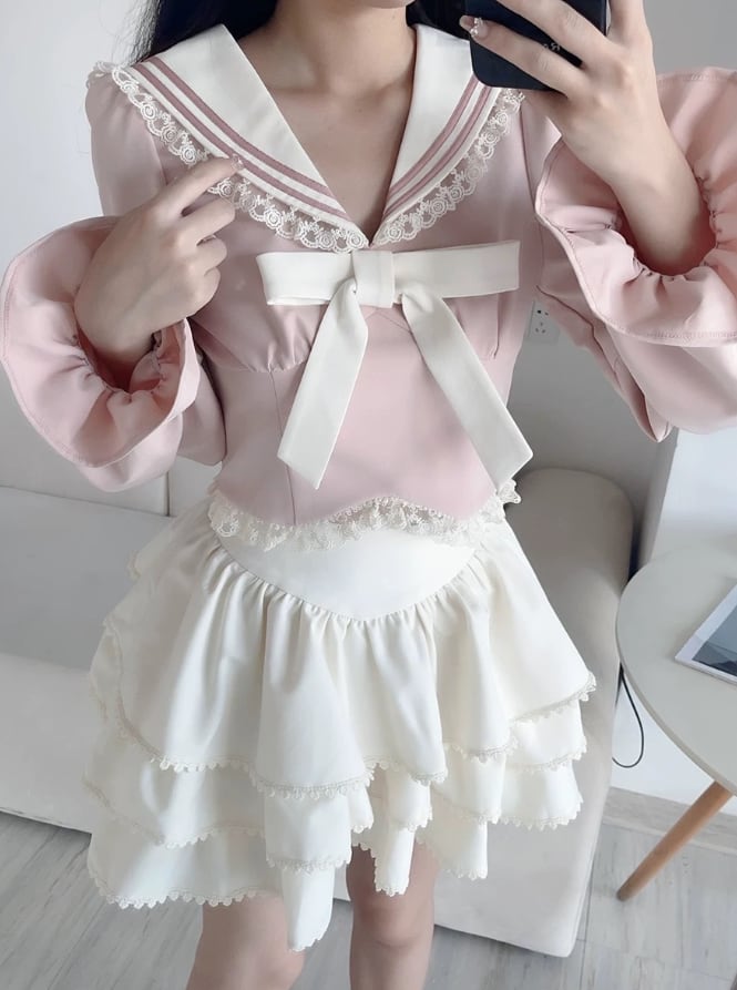 YUMEKAWA ♡ Top and Cake Skirt Matching cloth #set13