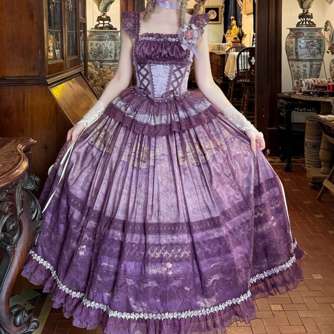 YUMEKAWA ♡ ( 3 colors ) gradient ruffle matching cloth #set15