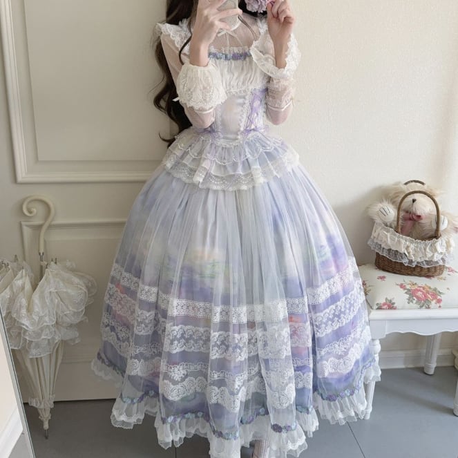 YUMEKAWA ♡ ( 3 colors ) gradient ruffle matching cloth #set15