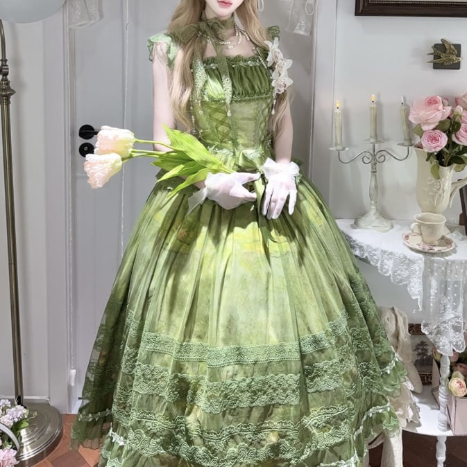 YUMEKAWA ♡ ( 3 colors ) gradient ruffle matching cloth #set15
