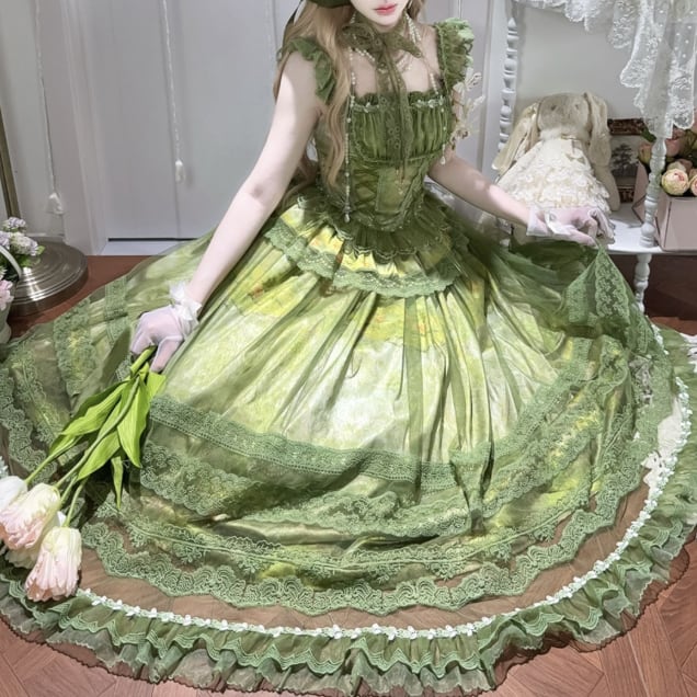 YUMEKAWA ♡ ( 3 colors ) gradient ruffle matching cloth #set15