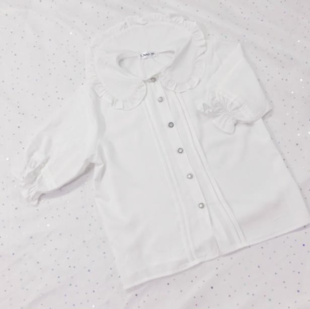 YUMEKAWA ♡ ( 2 colors ) matching cloth with white blouse and pink bare jumperskirt #set16