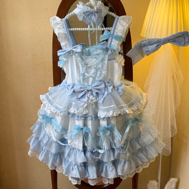 Manufactured after order ♡ ( 3 colors ) Matching cloth with catsuit and ruffle dress #set21