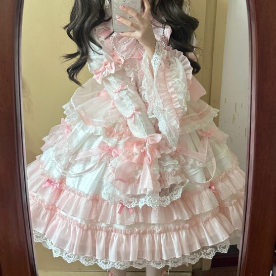 Manufactured after order ♡ ( 3 colors ) Matching cloth with catsuit and ruffle dress #set21