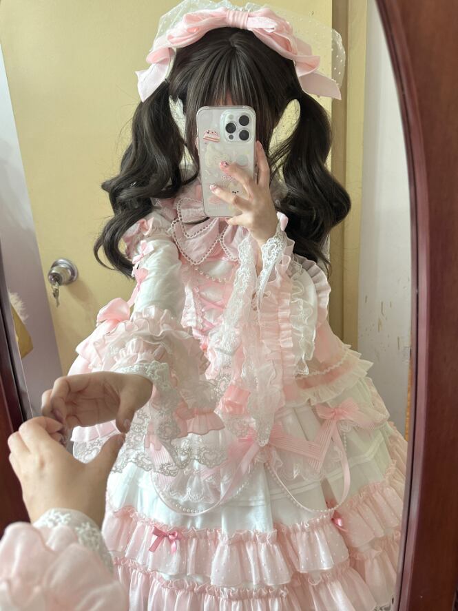 Manufactured after order ♡ ( 3 colors ) Matching cloth with catsuit and ruffle dress #set21