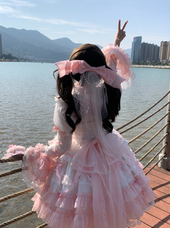 Manufactured after order ♡ ( 3 colors ) Matching cloth with catsuit and ruffle dress #set21