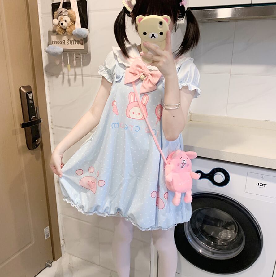 YUMEKAWA ♡ ( 4 colors ) Sailor T-shirt & Coverall #set26