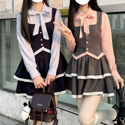 YUMEKAWA ♡ Layered school uniform style matching cloth #set29