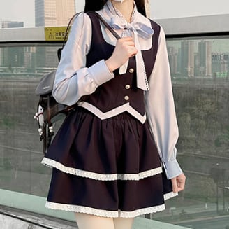 YUMEKAWA ♡ Layered school uniform style matching cloth #set29