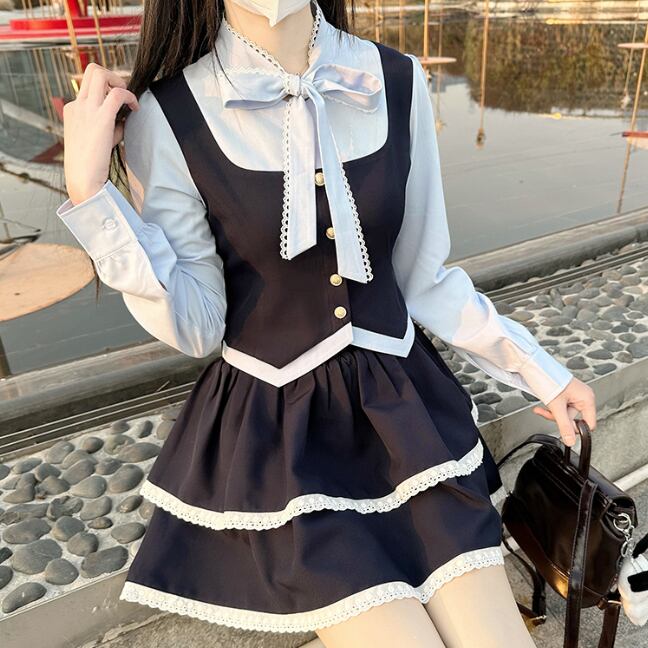 YUMEKAWA ♡ Layered school uniform style matching cloth #set29