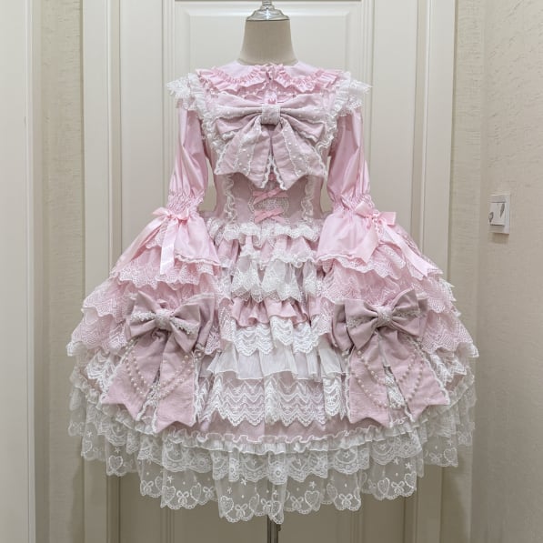 YUMEKAWA ♡ ( 4 colors ) blouse with bunny ears and Lolita jumperskirt #set33