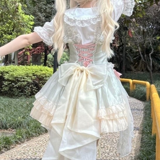 YUMEKAWA ♡ Sailor collar pink maid costume #wanpi54