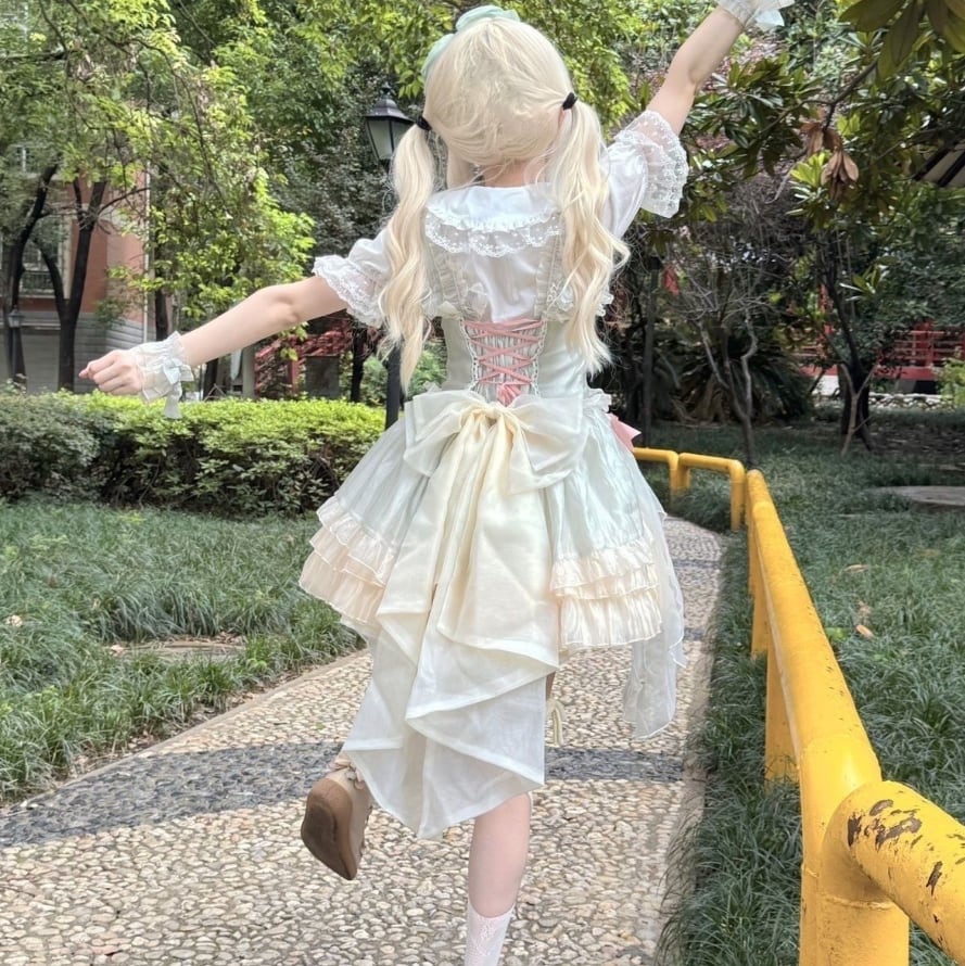 YUMEKAWA ♡ Sailor collar pink maid costume #wanpi54