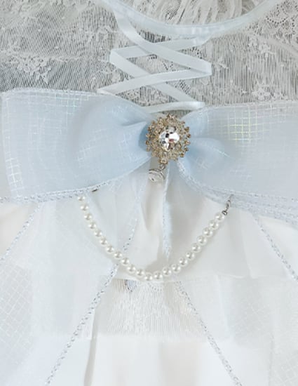 YUMEKAWA ♡ Laced up off the shoulder matching cloth with ribbon #set39