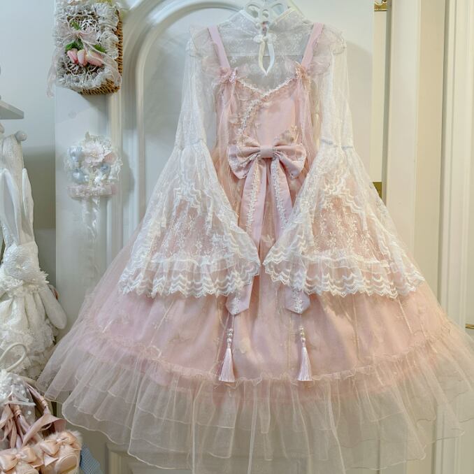 YUMEKAWA ♡ ( 2 colors ) Tulle dress matching cloth #set40