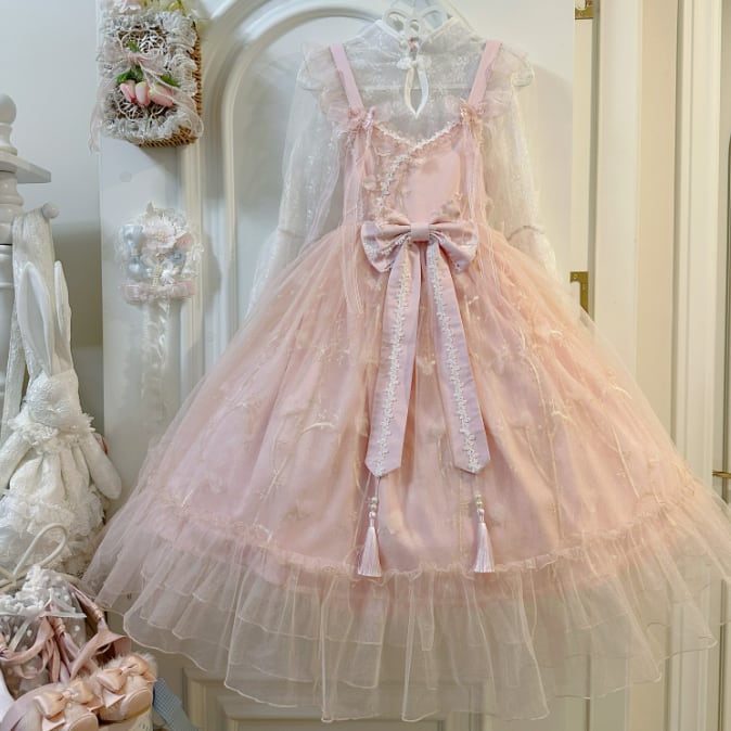 YUMEKAWA ♡ ( 2 colors ) Tulle dress matching cloth #set40