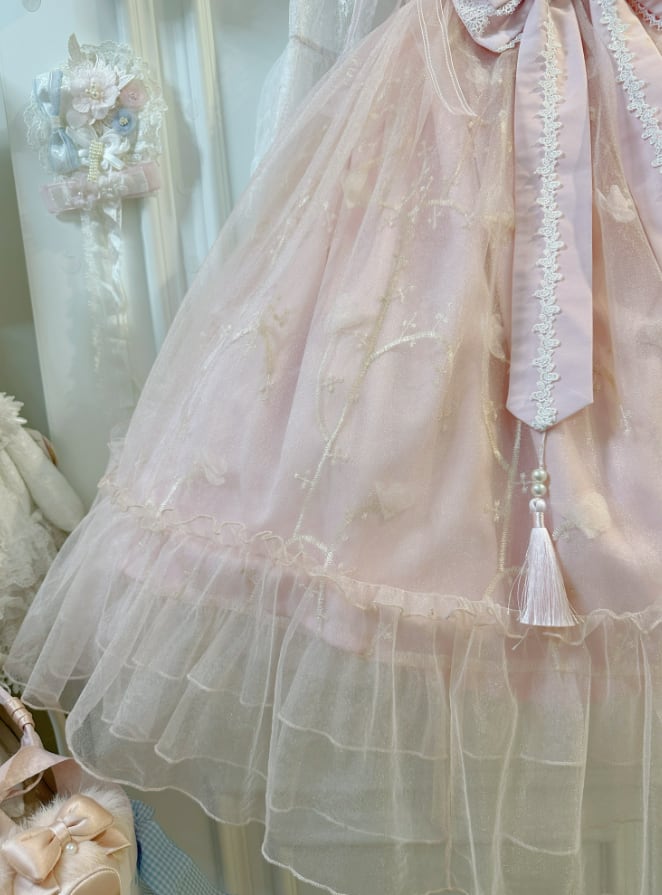 YUMEKAWA ♡ ( 2 colors ) Tulle dress matching cloth #set40