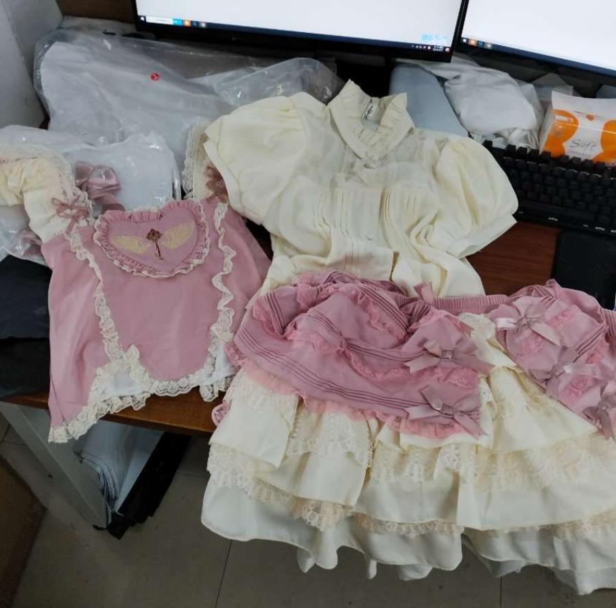 YUMEKAWA ♡ Idol-style pink ruffle matching cloth #set47