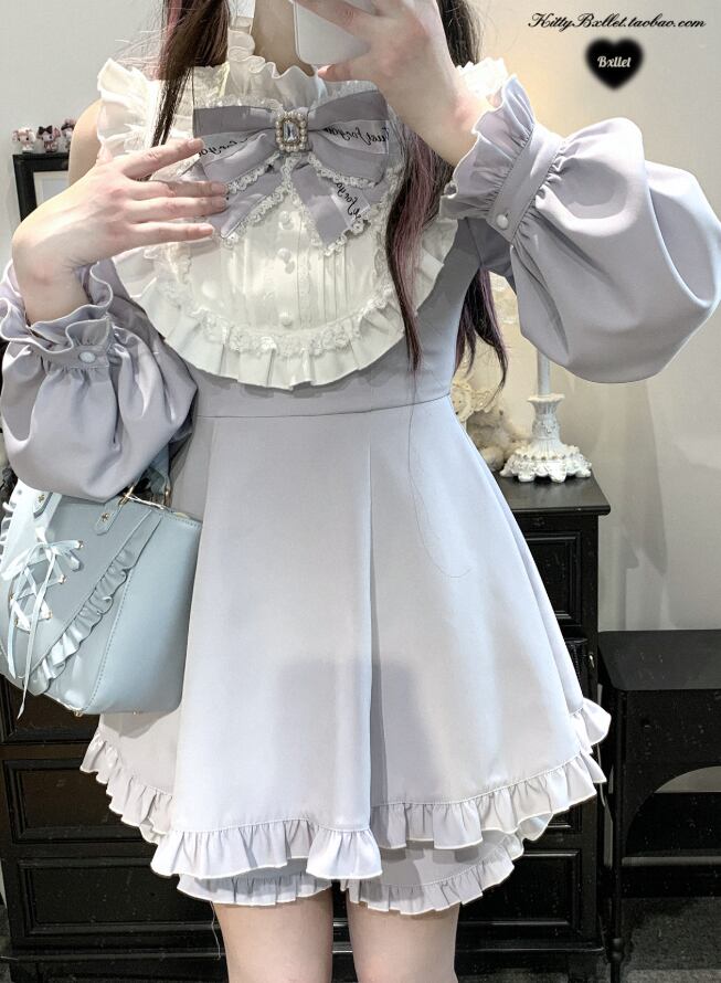Manufactured after order ♡ ( 3 colors ) mine off the shoulder matching cloth #set48