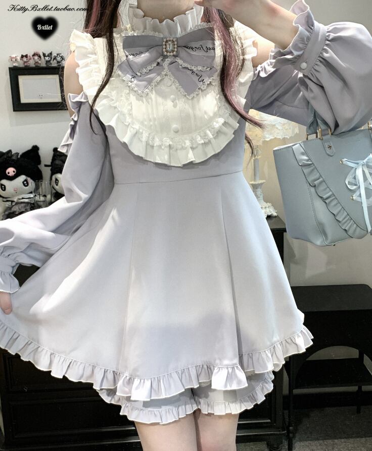 Manufactured after order ♡ ( 3 colors ) mine off the shoulder matching cloth #set48
