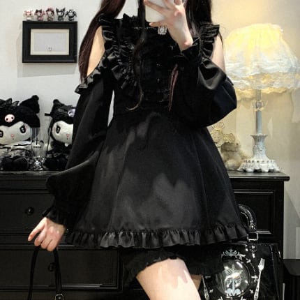 Manufactured after order ♡ ( 3 colors ) mine off the shoulder matching cloth #set48
