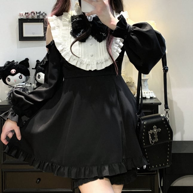 Manufactured after order ♡ ( 3 colors ) mine off the shoulder matching cloth #set48