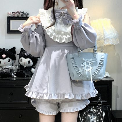 Manufactured after order ♡ ( 3 colors ) mine off the shoulder matching cloth #set48