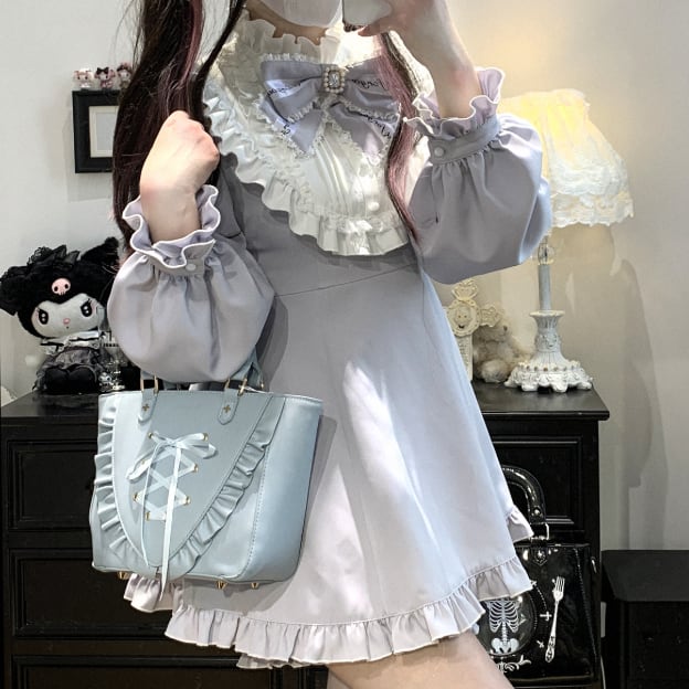 Manufactured after order ♡ ( 3 colors ) mine off the shoulder matching cloth #set48