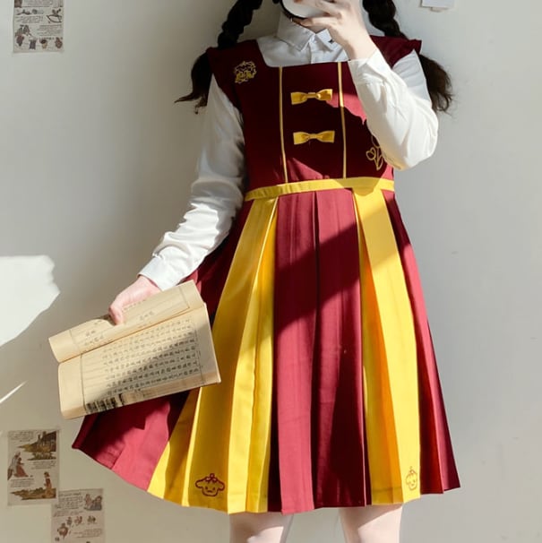 YUMEKAWA ♡ ( 2 colors ) top & overalls dress #set71
